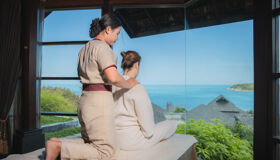 Begin your day floating above turquoise waters